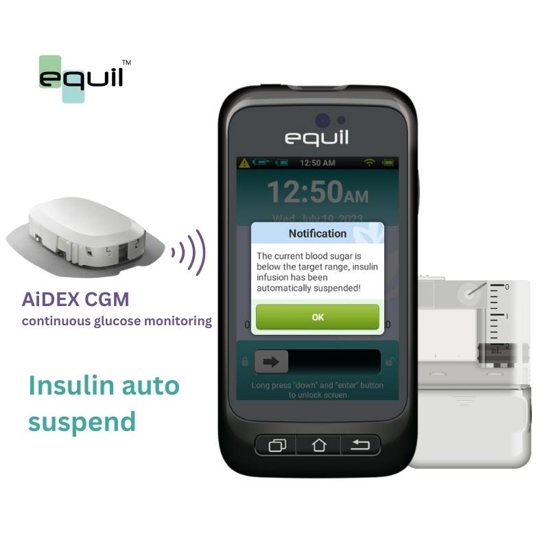 Equol Machine Equil EASE: Tubeless Insulin Pump with Auto Insulin Delivery – LinXCGMS