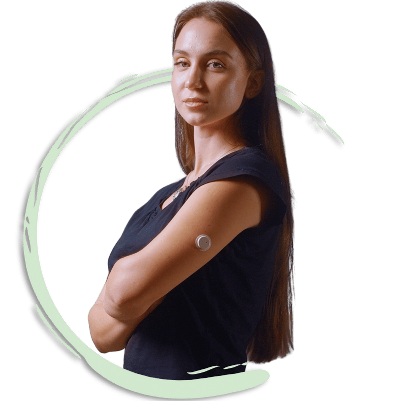 LinX CGM system with Yoga Girl